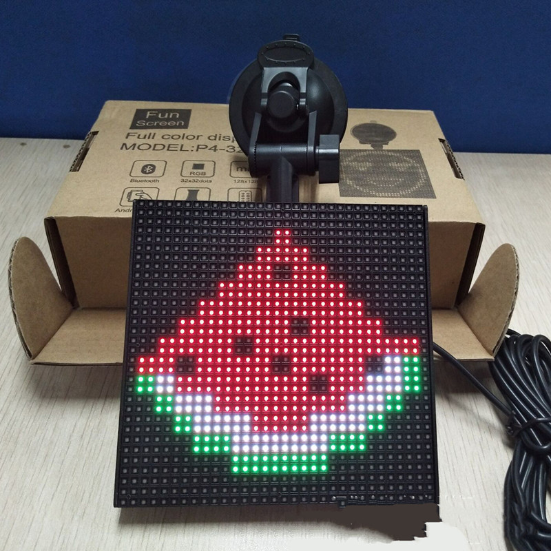 Pantalla LED para coche con emoticonos Bluetooth a todo color
