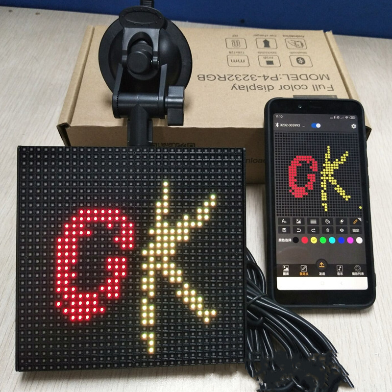 Pantalla LED para coche con emoticonos Bluetooth a todo color - Imagen 5
