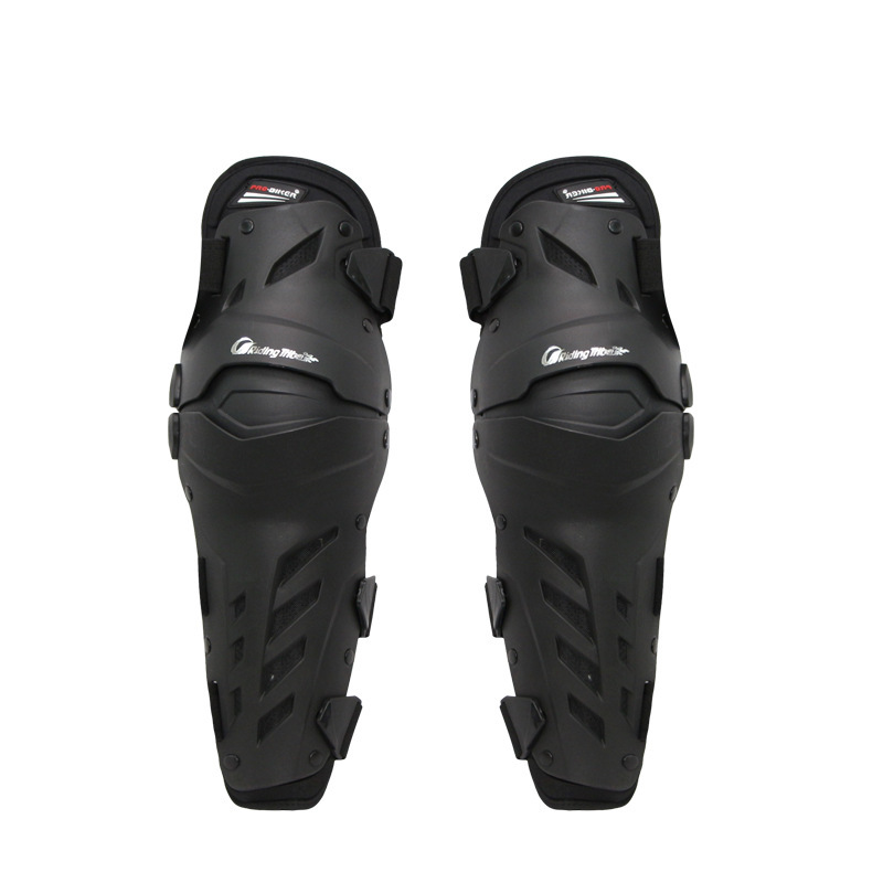 Rodilleras de moto de dos piezas, anticaídas y resistentes al desgaste, de tres colores.