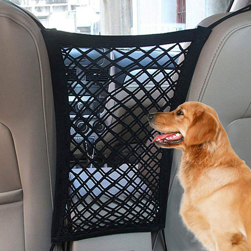 Valla elástica para mascotas para coche, red de seguridad para perros, barrera de aislamiento para viajes de niños, malla para  perros.